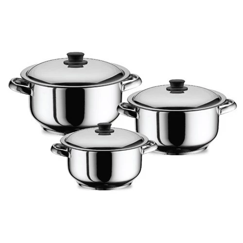 Arian Mega indüksiyon Kapsül Taban Çelik Tencere Seti (22/24/26 cm)