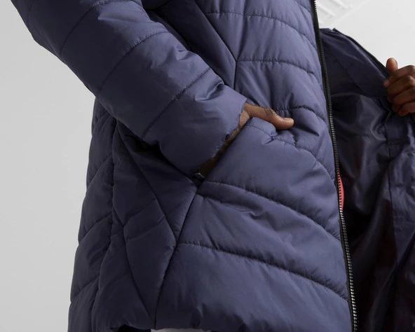 Puma ESS Hooded Padded Jacket Peacoat Erkek Mont - Resim 5