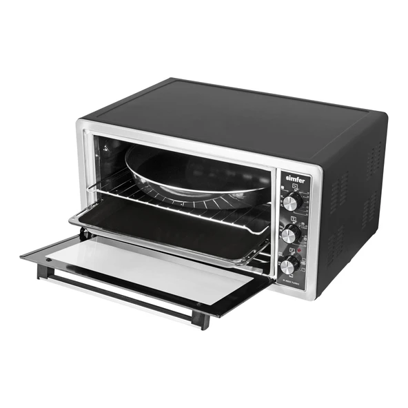 Simfer 4503 İnox Gri 45 LT Turbo Fan Mini/Midi Fırın - 6 Fonksiyon,Yoğurt Yapma, Buz Çözme & İç Aydınlatma - Resim 3