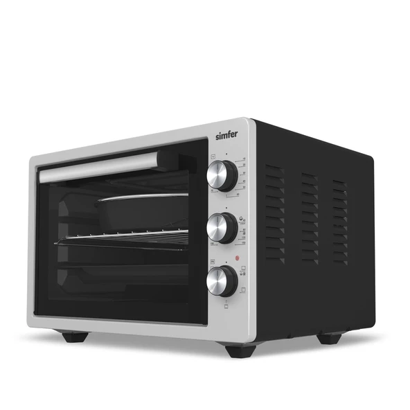 4244 İnox Gri 42 LT Turbo Fan Mini/Midi Fırın - 6 Fonksiyon,Yoğurt Yapma, Buz Çözme & İç Aydınlatma - Resim 2