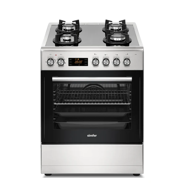 Simfer 1226 Inox Cam Yüzeyli 4 Gözü Gazlı Multi Turbo Fırın - Resim 2