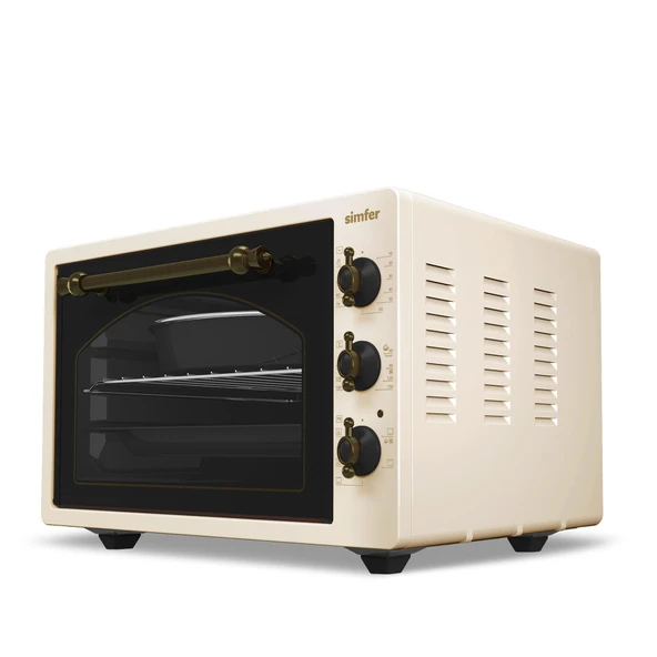 4295 Retro Bej 42LT  Turbo Fan Mini/Midi Fırın – 6 Fonksiyon, Yoğurt Yapma & Buz Çözme Özellikli - Resim 2