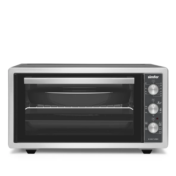 Simfer 4503 İnox Gri 45 LT Turbo Fan Mini/Midi Fırın - 6 Fonksiyon,Yoğurt Yapma, Buz Çözme & İç Aydınlatma ürün görseli