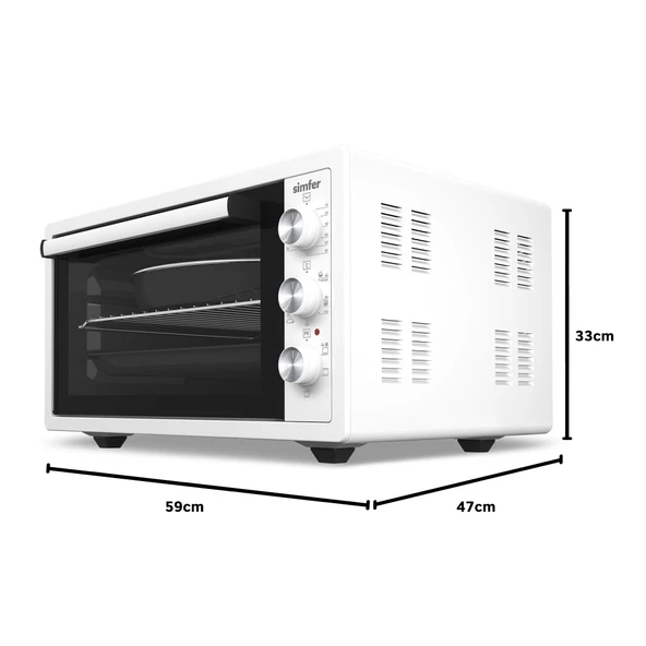 Simfer 4502 Beyaz 45 Litre Turbo Midi/Mini Fırın - 12