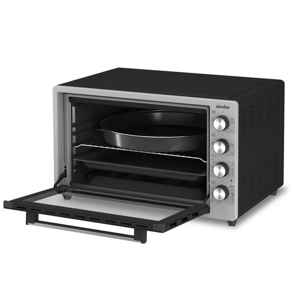 Simfer 7033 İnox Gri 70 LT Turbo Fan Mini/Midi Fırın - Multi Fonksiyon, Yoğurt Yapma, Buz Çözme & Çift Cam - Resim 3