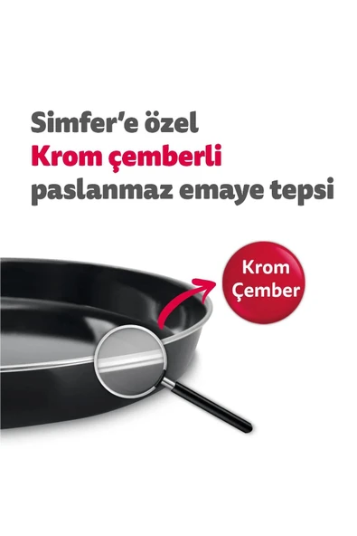 4295 Retro Bej 42LT  Turbo Fan Mini/Midi Fırın – 6 Fonksiyon, Yoğurt Yapma & Buz Çözme Özellikli - Resim 6