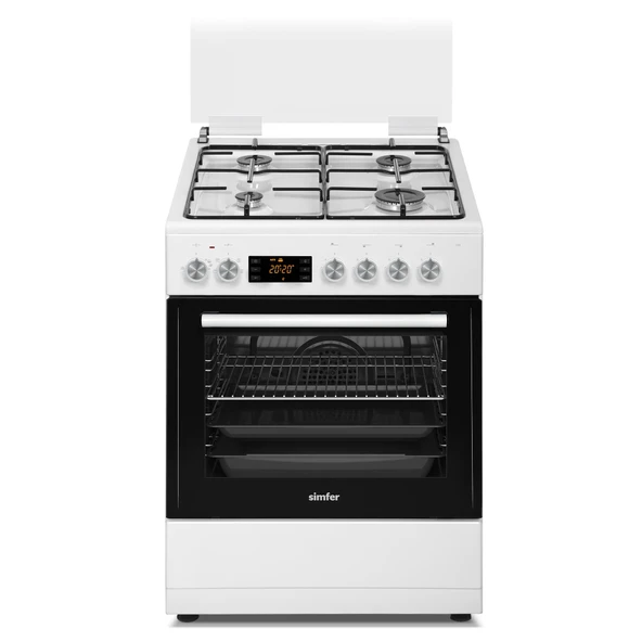 Simfer 1223 Beyaz 4 Gözü Gazlı Multi Turbo Fırın ürün görseli