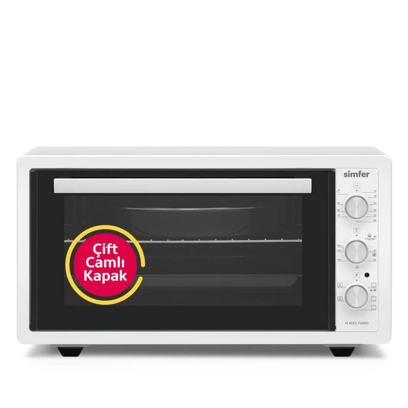 Simfer 4552 Beyaz 45 LT Turbo Fan Mini/Midi Fırın - 6 Fonksiyon,Yoğurt Yapma, Buz Çözme & İç Aydınlatma ürün görseli