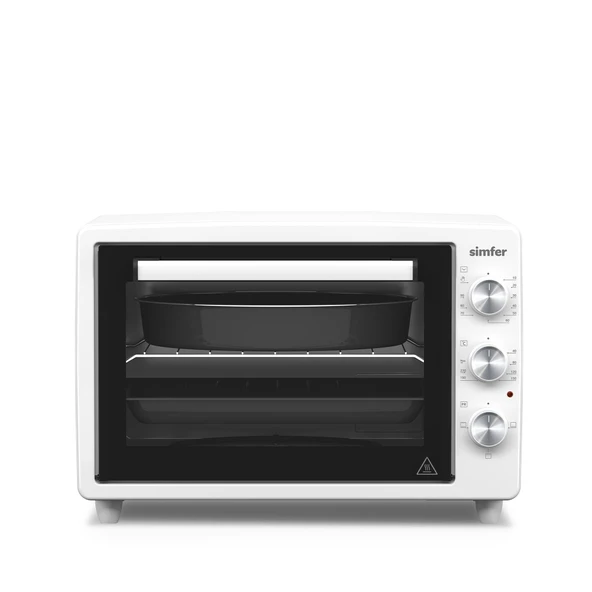 Simfer 3420 Beyaz 34 LT Statik Mini/Midi Fırın - 4 Fonksiyon, Programlanabilir Pişirme & Isı Kontrol Sistem
