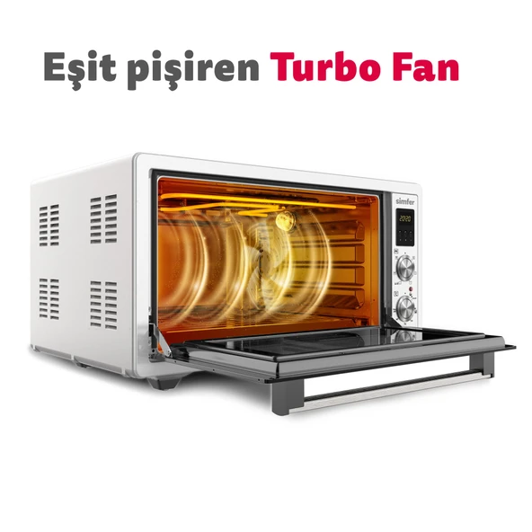 Simfer 4502 Beyaz 45 Litre Turbo Midi/Mini Fırın - 6