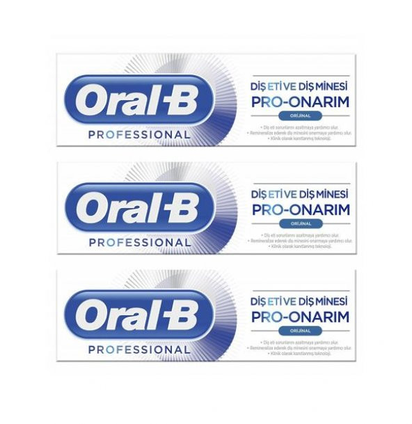 Oral-B Pro-Onarım Diş Macunu 50 ml 3 Adet - 01/2022