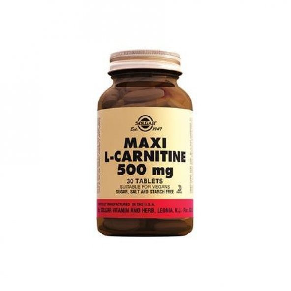 Solgar Maxi L-Carnitine 500 mg 30 Tablet
