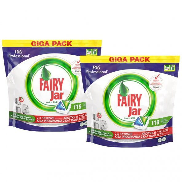 Fairy Professional 230 Yıkama Hepsi Bir Arada Bulaşık Makinesi Deterjanı Kapsülü - 2