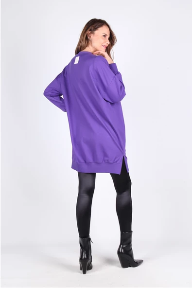 Nisanca Kadın Uzun Sweatshirt Tesettür Tunik - 10