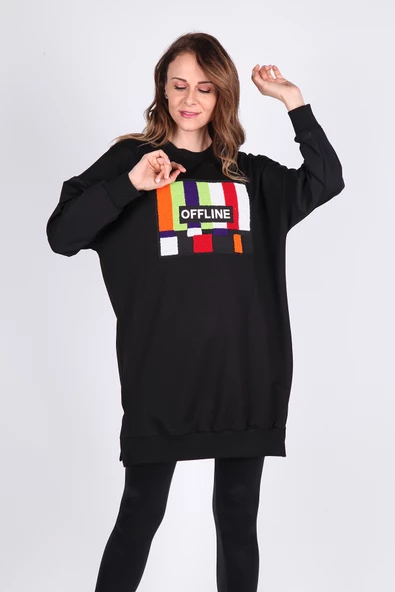 Nisanca Kadın Uzun Sweatshirt Tesettür Tunik - 6