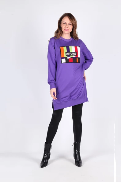 Nisanca Kadın Uzun Sweatshirt Tesettür Tunik - 8