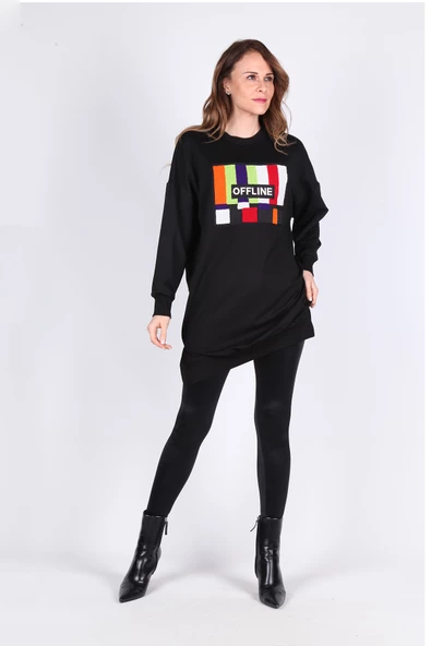 Nisanca Kadın Uzun Sweatshirt Tesettür Tunik - 7