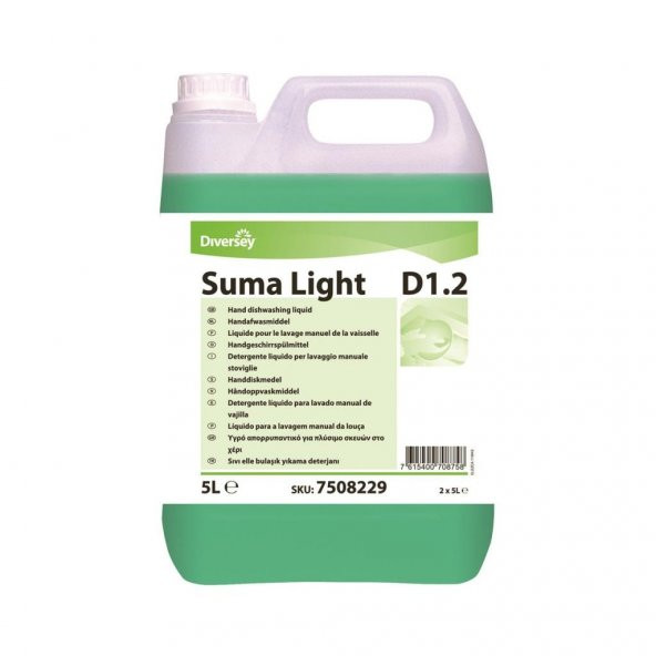 Diversey Suma Light D1.2 Elde Bulaşık Yıkama Deterjanı 5 L
