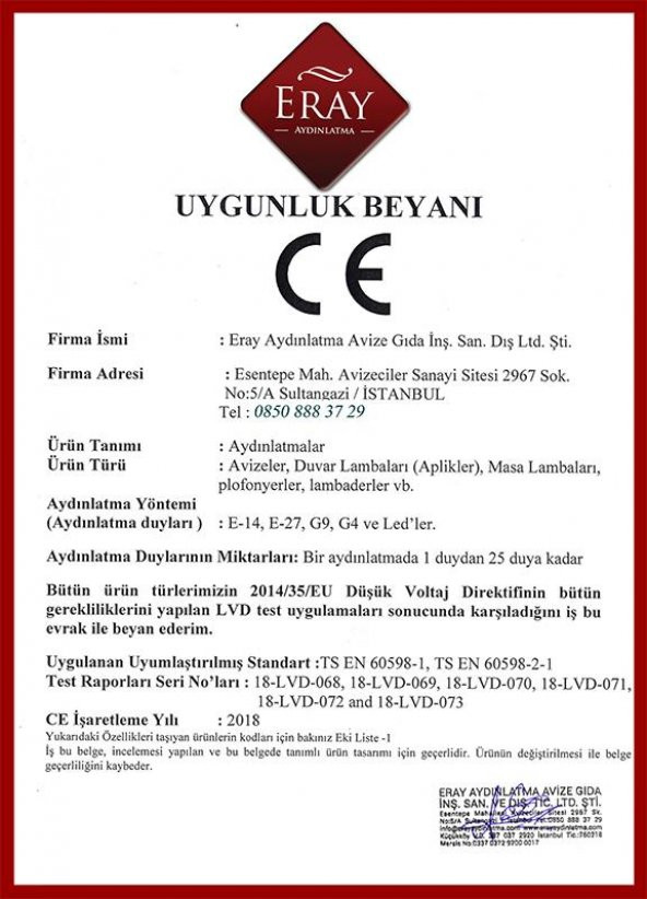 Eray Aydınlatma 1012-SR Sarı Led Avize - Resim 7