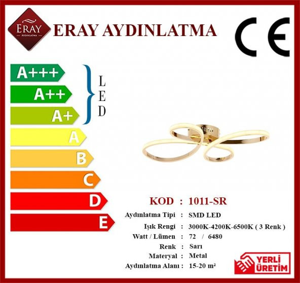 Eray Aydınlatma 1011-SR Sarı  Led Avize - 4
