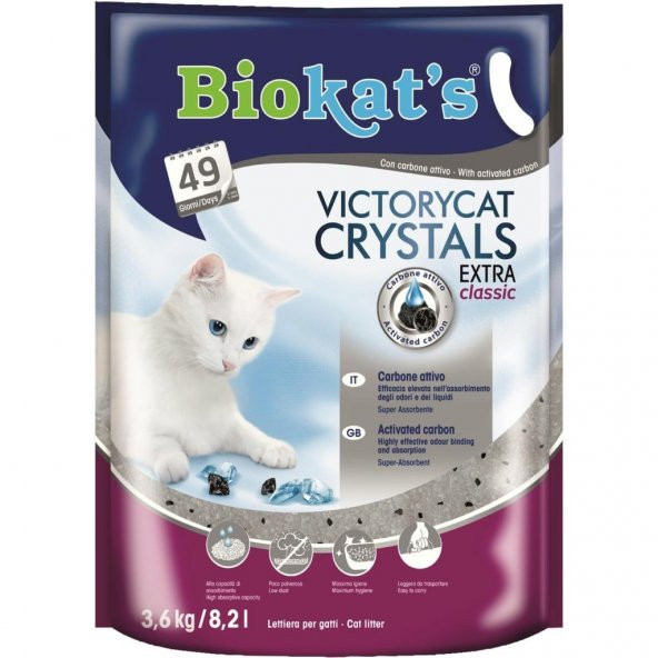 Biokats Silica Kedi Kumu VictoryCat Crystals Extra 3.6Kg-8.2Lt