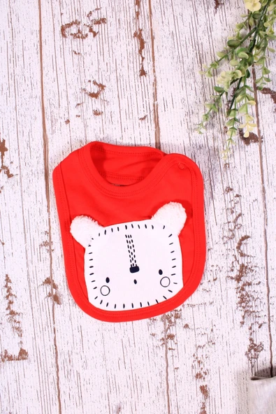 Yeni Doğan Aslan Figürlü 3'lü Erkek Bebek Hastane Çıkışı Kırmızı - Resim 5