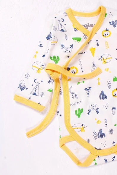 Yeni Doğan 3-6 Ay Camp Erkek Bebek Takımı Kruvaze 2'li Sarı - Resim 5