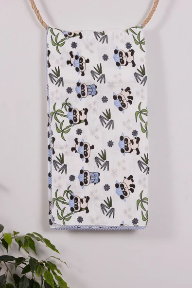 Mavi Bambu 95*120 Müslin Bebek Battaniyesi ürün görseli