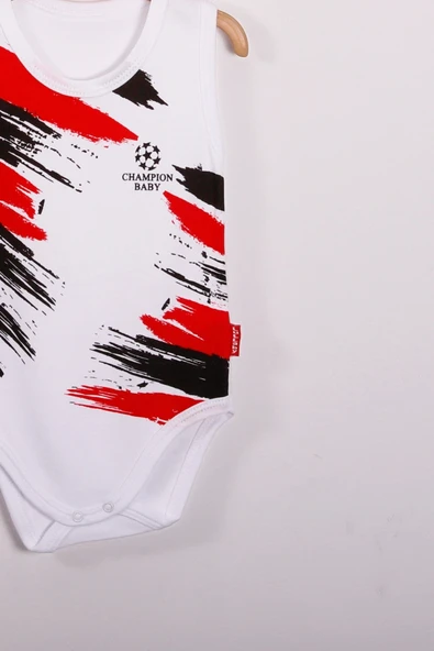 Yeni Doğan 3-12 Ay Bjk Şampiyon Askılı Unisex Body Beyaz - 2