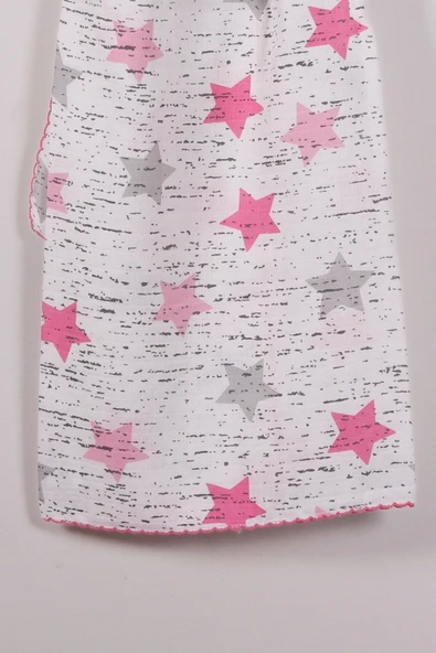 Pembe Yıldız 95*120 Müslin Bebek Battaniyesi - 2
