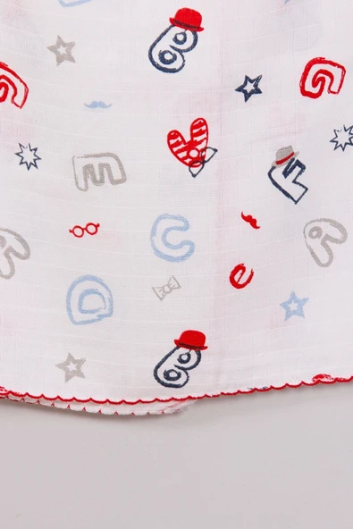 Harf 80*80 Müslin Bebek Battaniyesi - 2