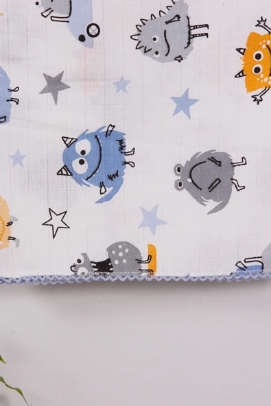 Monster 95*120 Müslin Bebek Battaniyesi - 2