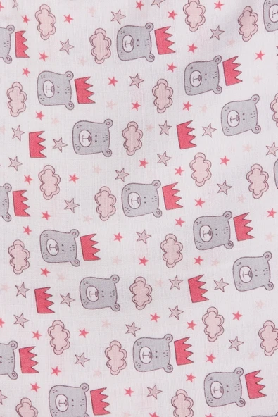 Kırmızı Bear 80*80 Müslin Bebek Battaniyesi - 2