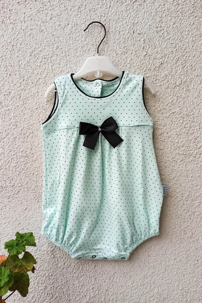3-9 Ay Puanlı Bandanalı Body Yeşil Yeşil - 4