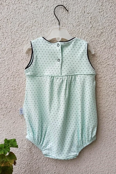 3-9 Ay Puanlı Bandanalı Body Yeşil Yeşil - 5