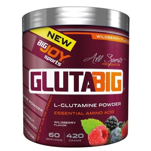 BigJoy Gluta Big % 100 Glutamine Powder 420 Gr Orman Meyveli + HEDİYELİ