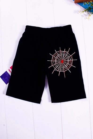 1-2-3 Yaş Örümcek Adam Kapişonlu Erkek Çocuk Takımı Kırmızı - Resim 3