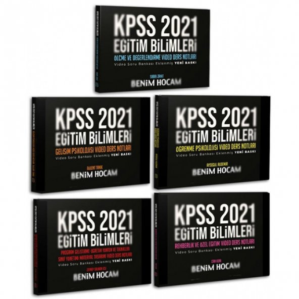 2021 Kpss Eğitim Bilimleri Video Ders Notları Seti Benim Hocam Yayınları