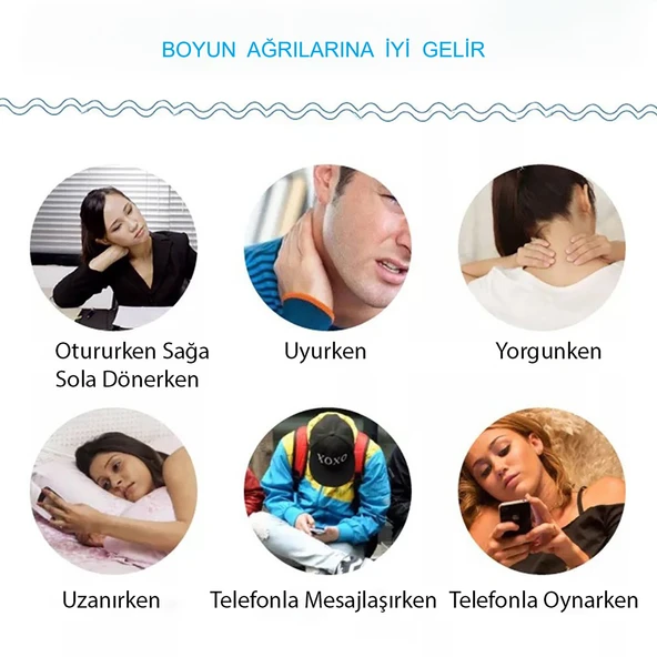 HyMark Servikal Masaj Boyun Omuz USB Şarjlı Masaj Aleti Fizik Tedavi Manyetik Boyun Ağrısı Cihazı - 5