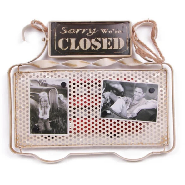 Dekoratif Metal Kapı Yazısı Londra Şehir Otobüsü Open Close 32 cm - 2