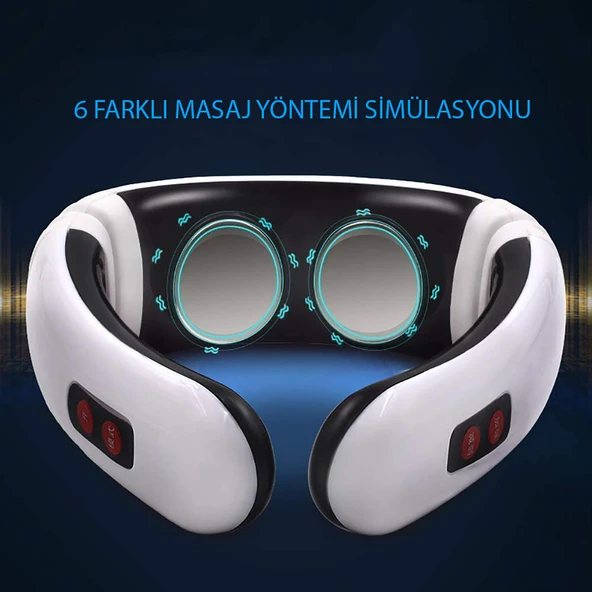 HyMark Servikal Masaj Boyun Omuz USB Şarjlı Masaj Aleti Fizik Tedavi Manyetik Boyun Ağrısı Cihazı - 3