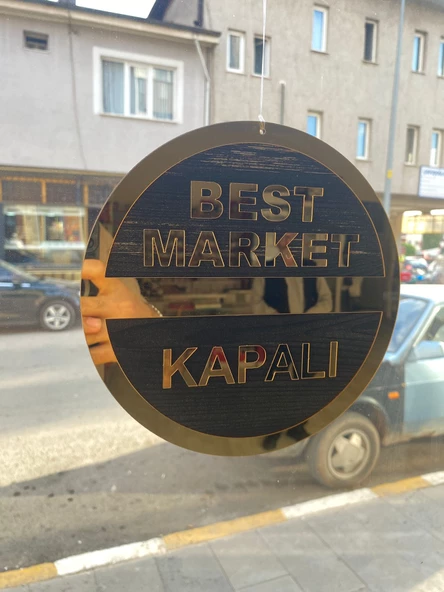 Mağazanıza Özel Açık Kapalı Tabelası 20x20cm - 3