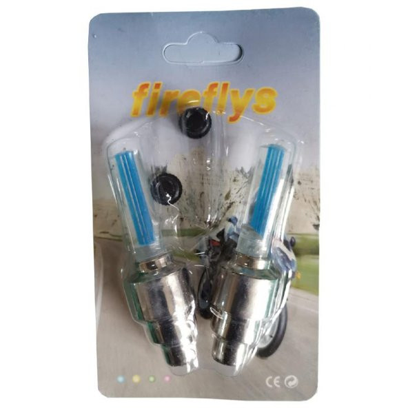 BİSİKLET SİBOP KAPAĞI LED IŞIKLI LVC-60 MAVİ 2Lİ SET