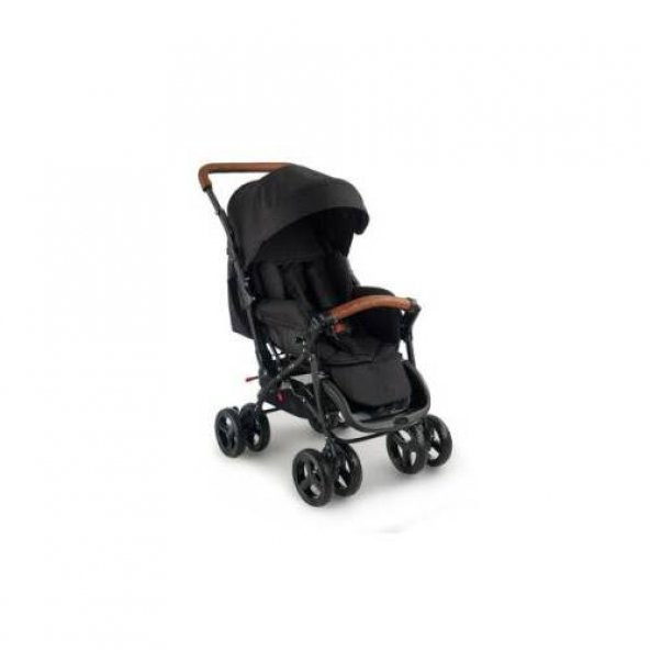 Baby2go 2024 Safe Çift Yönlü Bebek Arabası - Siyah