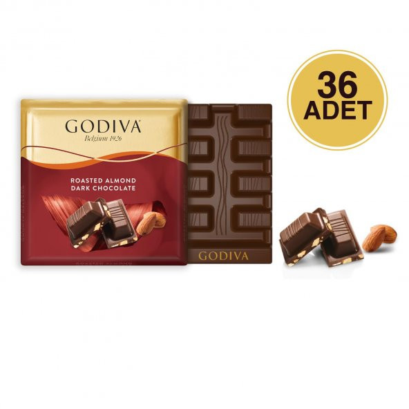Godiva Badem Bitter Kare Çikolata 36 Adet