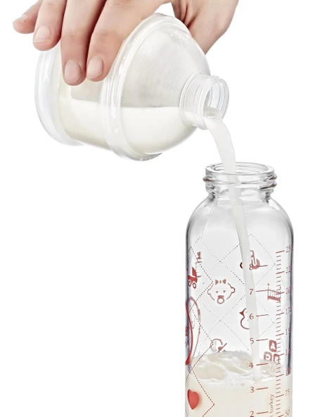 BabyJem Katlı Toz Mama Kabı 545 Beyaz - Resim 3