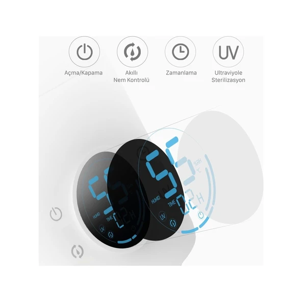 Deerma Ultraviyole Ultrasonic Soğuk Buhar Makinesi F628S - 4