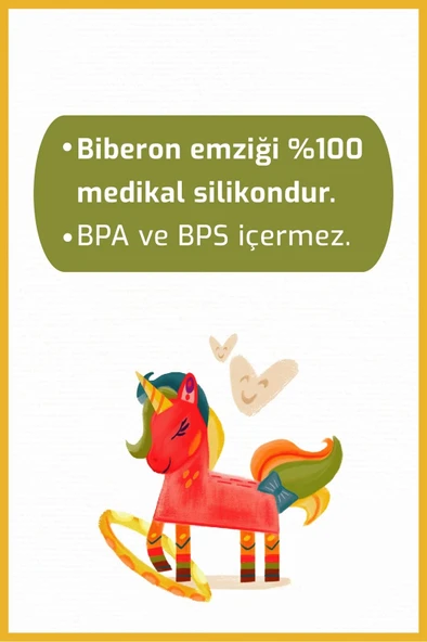 Bebedor Geniş Ağızlı Isıya Dayanıklı Cam Biberon 260ml 51301 - Resim 4