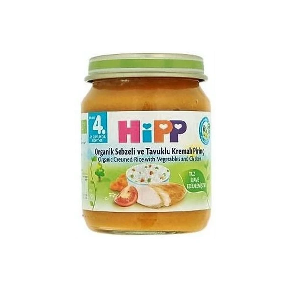 Hipp Organik Sebze ve Tavuklu Kremalı Pirinç 125 Gr - 1