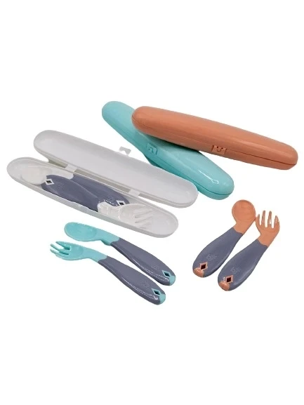 BabyJem Açılı Mama Kaşık Çatal Takımı 703 Yeşil - 2